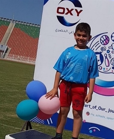 Student Abdullah Al-Zadjali achieved third place in the running race...